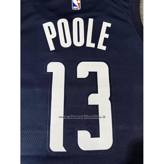Maglia Washington Wizards Jordan Poole #13 Statement 2024-25 Blu